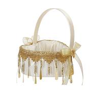 PciDinFo Panier Fille d'honneur Panier Fleur Mariage Décoration Dentelle Élégante Noeud Ruban Contenant Friandises Satin Accessoire Mariée Adapté Fête, auréé