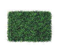 PciDinFo Panneau de Gazon Artificiel Tapis de Pelouse Faux Plantes Mat de Feuilles Mur Décoratif Montage Facile Matériau Solide Convient pour Cadeau Bureau Cha, 40cmx60cm Vert