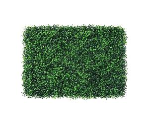 PciDinFo Panneau de Gazon Artificiel Tapis de Pelouse Faux Plantes Mat de Feuilles Mur Décoratif Montage Facile Matériau Solide Convient pour Cadeau Bureau Cha, 40cmx60cm Vert