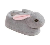 PciDinFo Pantoufles Chaudes et Faciles à Enfiler, Pantoufles Lapin Moelleuses pour Femmes - Parfaites pour La Chambre à Coucher En Cette Nouvelle Année, Gris