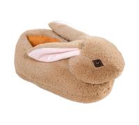 PciDinFo Pantoufles Chaudes et Faciles à Enfiler, Pantoufles Lapin Moelleuses pour Femmes - Parfaites pour La Chambre à Coucher En Cette Nouvelle Année, Brun