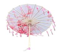 PciDinFo Parapluie Chinois, Parapluie en Soie Fait Main pour Fêtes, Spectacles, Représentations de Danse, Style E