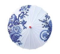 PciDinFo Parapluie Chinois Parasol Papier Huile Décoratif Bois Accessoire Traditionnel Soie Fait Main Idéal pour Costume Femme Scène Danse Ancienne Décoration, Styled