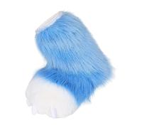 PciDinFo Patte Peluche Simulation Chaussons Patte Animal Peluche Griffe Accessoires Déguisement Semelle Antidérapante Confortable Convient Adultes Cosplay Soir, Bleu