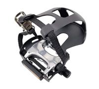 PciDinFo Pédales de Vélo D'appartement avec Cale-Orteils, Pédales D'entraînement pour Chaussures Classiques, Idéales pour L'entraînement en Intérie, À Gauche