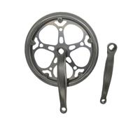 PciDinFo Pédalier de Vélo, Pédalier Double avec Carter, Manivelle de 170 Mm, Protège-chaîne, Composants de Pédalier pour Vélo Pliant de Ville