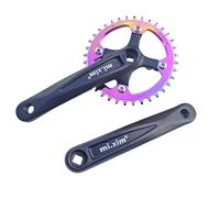 PciDinFo Pédalier VTT, Manivelles de 170 Mm, Entraxe étroit/Large, Entraxe 104 Mm, avec Plateau, pour Vélo de Route et BMX, 36T
