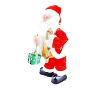 PciDinFo Père Noël Électrique Jouet Musical Décoration Créative Sculpture Dansante Ornement Festif Matière PP Électronique Fonction Musicale Adapté pour Soirée, Coffret Cadeau Portatif