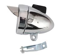 PciDinFo Phare Avant Vélo Vintage Rétro Métal LED Lampe Frontale avec Support Alimentée par Piles Fonction Nuit Convient pour Cyclisme Sécurité Routière, Argent