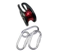 PciDinFo Plaque Latérale 22 KN, Poulie Fixe Simple, Accessoire en Alliage D'aluminium pour La Mécanique, Polyvalent, Montage Facile, avec Crochet