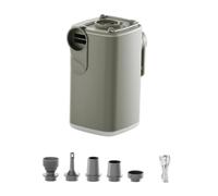 PciDinFo Pompe à Air Électrique Mini Gonfleur Dégonfleur Aspirateur 3 en 1 Rechargeable avec 5 Embouts LED Haute Luminosité Autonomie pour Tâches Rapides Adapt, Vert sans Sac