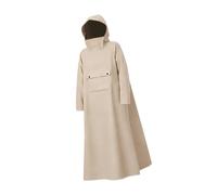 PciDinFo Poncho Imperméable à Capuche pour Adultes, Femmes et Hommes. Imperméable Confortable En Tissu Oxford. Protection Complète. Veste de Pluie Longue Unise, Kaki Xxl