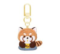 PciDinFo Porte-clés Panda Roux Mignon, Broderie Animalière, Multifonctionnel, pour Sac à Main, Voiture et Sac à Dos. Idéal pour Femme, Thé Au Lait