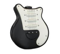 PciDinFo Sac à Bandoulière Femme Sac Forme Guitare Unique Sac Main Porté Travers Sac Sangle Réglable Polyvalent PU Adapté à Soirée Décoration Ma, Noir