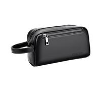 PciDinFo Sac à Main pour Homme en PU, Pouvant Servir de Pochette, de Trousse de Toilette, de Portefeuille et de Porte-Documents, Offrant Un Grand Espace de Ran, Noir