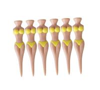 PciDinFo T-Shirt de Golf pour Femme, Motif Bikini Nude, 7,8 Cm (3 1/10 Pouces), Jaune, Tallie Unique