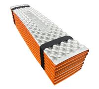 PciDinFo Tapis de Couchage Extérieur Matelas Mousse IXPE Aluminium Structure Alvéolée Thermique Double Couche Pliable Adapté pour Camping Pique-Nique Détente, Orange