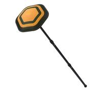 PciDinFo Tige de Golf Ergonomique avec Base en Caoutchouc et Support Télescopique, Accessoire de Robuste pour Sacs et de Golf, Idéale pour La Prot, Poteau Noir, Couvercle Orange