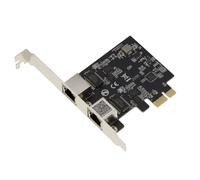 PCIe 2.5 LAN Dual Gigabit ETHERNET 10 100 1G 2.5G 2x RJ45. REALTEK RTL8125