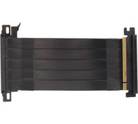 PCIE 4.0 Mounting Cable,PCIE 4.0X16 Graphics Card Extension Cable,180 Degree High Speed Flexible Inverted Dual Sided GPU Graphics Card Extension Cable (Black)