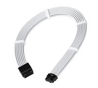 PCIe 5.0 16 Pin (12+4) 12VHPWR GPU Power Extension Cable,Sheathed,Male to Female,Compatible with RTX 5080,5070,4090,4080,4070,16AWG with Combs-White