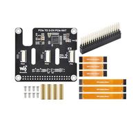 PCIe à 2-CH PCIe Hat pour Raspberry Pi 5, Carte Adaptatrice PCIe FFC à 2 Canaux Connectant PI5 Via Câble 16PIN, Extension Connecteurs PCIe FFC à 2 Canaux, Empilage Facile de Plusieurs PCIe Hats