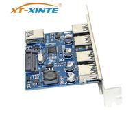 PCIE À 4 Ports USB 3.0 PCI-e Adaptateur PCI Express USB 3.0 CONCENTRATEUR 4 ports Adaptateur 5Gbps USB3.0 Câble Riser Carte SATA Connecter