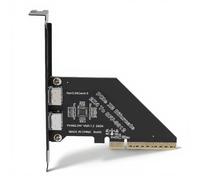 PCIE à OcuLink SFF 8612, PCIE 4.0 X8 à OcuLink Adapter Carte, 32 Gbps X2Port, Secure Connection External Graphics Carte pour NVME SSD GPU EGPU, pour OS X, pour Les Victoires,