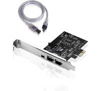 PCIe avec 6Pins PCI-Express FIREWIRE 400 IEEE 1394 Card pour Windows 2000,XP/2003 32/64-bit,Vista 32/64-bit/Windows 7/8 avec 9Pins à 6Pins Câble