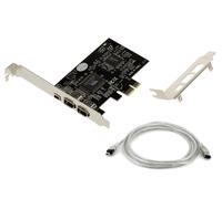 KALEA-INFORMATIQUE Carte contrôleur PCIe FireWire 400 IEEE1394a 3 Ports avec Chipset VIA6308 et ASM1083. Equerres High et Low Profile, avec Cordon Ilink.