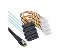 PCIE SAS 4.0 38 Broches SFF-8654 4i 38 Broches Hôte Vers 4 X SFF-8482 avec Câble D'Alimentation 4P