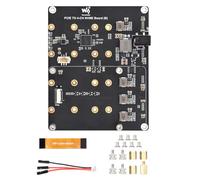 PCIe to 4-Ch NVMe M.2 Adapter Board for Raspberry Pi 5 | 4-Ch SSD Expansion | Boot Support | 7V-24V Power Input | LED Indicators