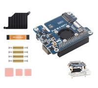 PCIe to M.2 Adapter with PoE Hat Compatible with Raspberry Pi 5, Power Over Ethernet Offer Network Connection and Power Supply for RPI in One Cable, NVMe Protocol 2230/2242 M.2 Solid State Drive