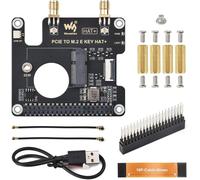 Pcie To M.2 E Key Hat,Compatible With Raspberry Pi 5,Support Various Ngff (M.2 E Key) Wireless Nic,Supports Usb Bluetooth Connection And Hat+ Standard,Raspberry Pi 5 Pcie Hat