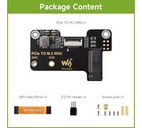 PCIe to M.2 Mini Adapter, Compatible with Raspberry Pi 5, Supports NVMe Protocol M.2 Solid State Drive, Supports Gen2 and Gen3 Modes, Supports Booting PI5 from Solid State Drive