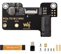 PCIe to M.2 Mini Adapter, Compatible with Raspberry Pi 5, Supports NVMe Protocol M.2 Solid State Drive, Supports Gen2 and Gen3 Modes, Supports Booting PI5 from Solid State Drive.[V299]
