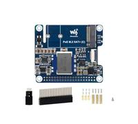 PCIe vers M.2 Adaptateur avec PoE Hat pour Raspberry Pi 5, Supporte NVMe Protocole M.2 Solid State Drive au Taille 2230/2242, IEEE 802.3af/at PoE Norme de Réseau, 5V 5A Sortie d'alimentation