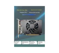 PCIEX16 NVME M2 MKEY SSD Array Placa Adaptadora de ExpansãO MãE PCIE Split Card com Ventilador Resfriamento