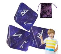 Pcingsia Dés polyédriques | Dés polyédriques en résine à 8 Faces pour Jeu de Divination, dés de Divination runique, dés d'astrologie en résine avec Pochette à Cordon de Serrage pour Jeux de Table