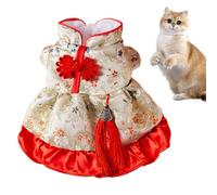 Pcingsia Vêtements pour Chat du Nouvel an Chinois, Manteau d'hiver pour Chat de la Dynastie Tang, année du Dragon Chaud et Festif, vêtements d'hiver pour Animaux de Compagnie, Festival de Printemps