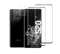 Pcircb [2+2 Pièces Verre Trempé Compatible avec Samsung Galaxy S20 Ultra 5G vitre protection, 2pcs protection écran et 2pcs Caméra Arrière Protecteur, 9H Dureté, HD