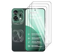 Pcircb [3+2 Pièces Verre Trempé Compatible avec OPPO Reno 14 4G vitre protection, 3pcs protection écran et 2pcs Caméra Arrière Protecteur, 9H Dureté, HD, Sans Bulles