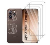 Pcircb [3+2 Pièces Verre Trempé Compatible avec OPPO Reno 15 Pro 5G vitre protection, 3pcs protection écran et 2pcs Caméra Arrière Protecteur, 9H Dureté, HD, Sans Bulles