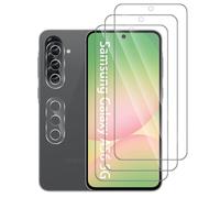 Pcircb [3+2 Pièces Verre Trempé Compatible avec Samsung Galaxy A56 5G vitre protection, 3pcs protection écran et 2pcs Caméra Arrière Protecteur, 9H Dureté, HD, Sans Bulles
