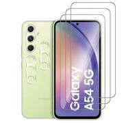 Pcircb [3+3 Pièces Verre Trempé Compatible avec Samsung Galaxy A54 5G vitre protection, 3pcs protection écran et 3pcs Caméra Arrière Protecteur, 9H Dureté, HD, Sans Bulles