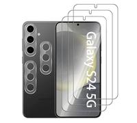Pcircb [3+3 Pièces Verre Trempé Compatible avec Samsung Galaxy S24 5G vitre protection, 3pcs protection écran et 3pcs Caméra Arrière Protecteur, 9H Dureté, HD, Sans Bulles