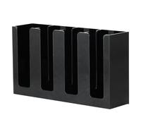 Pcivzxam 1 PCS Tasse à Café et Couvercle Organisateur Jetable Porte-Gobelet en Papier Distributeur 4 Compartiments Noir