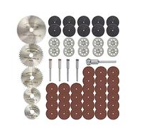 Pcivzxam 60 PièCes SéRies Diamant Scie Lame Ensemble HSS Mini Lame de Scie Circulaire pour Outils Rotatifs RéSine TronçOnnage Roues