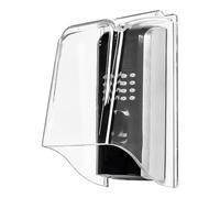 Pcivzxam Housse de Pluie pour Sonnette Allongée en Plastique PC, Housse Imperméable Transparente pour Sonnette, Protection Résistante Aux Intempéries, Fixation de Sonnette