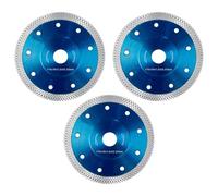 Pckobever Lot de 3 disques de coupe diamant de 115 mm - Super fins, disque de coupe de roue de 11,4 cm pour meuleuse d'angle, lame de scie turbo pour une coupe rapide et propre sur le granit, le